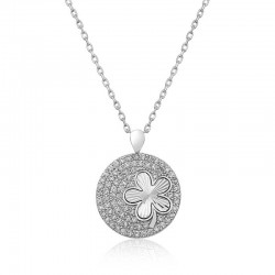 Gümüş Zirkon Taşlı Yonca Bayan Kolye Gümüş Zirkon Taşlı Yonca Bayan Kolye