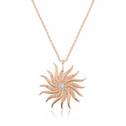 Gümüş Rose Rüzgar Gülü Bayan Kolye Gümüş Rose Rüzgar Gülü Bayan Kolye