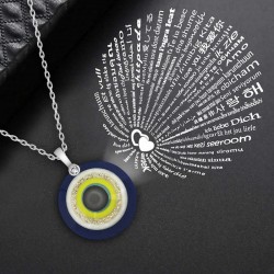 Gümüş 100 Dilde Seni Seviyorum Nazar Kolye Gümüş 100 Dilde Seni Seviyorum Nazar Kolye