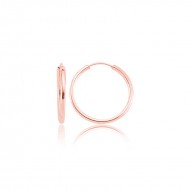 Gümüş Rose Kaplama Halka Küpe Gümüş Rose Kaplama Halka Küpe