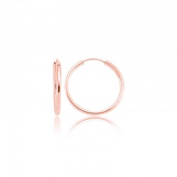 Gümüş Rose Kaplama Halka Küpe Gümüş Rose Kaplama Halka Küpe