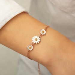 Gümüş Rose Üçlü Papatya Bileklik Gümüş Rose Üçlü Papatya Bileklik