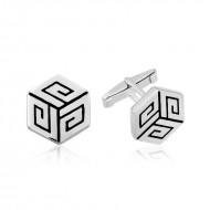 Gümüş Vintage Desenli Petek Kol Düğmesi Gümüş Vintage Desenli Petek Kol Düğmesi