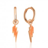 Gümüş Fosforlu Turuncu Şimşek Küpe Gümüş Fosforlu Turuncu Şimşek Küpe