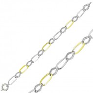 Gümüş İki Renk Kadın Bileklik Gümüş İki Renk Kadın Bileklik