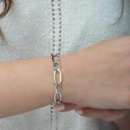 Gümüş İki Renk Kadın Bileklik Gümüş İki Renk Kadın Bileklik