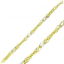 Gümüş İki Renk Hallow Zincir Bileklik Gümüş İki Renk Hallow Zincir Bileklik