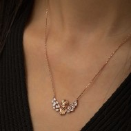 Gümüş Rose Kanatlı Melek Kolye Gümüş Rose Kanatlı Melek Kolye