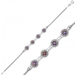 Gümüş Mistik Topaz Taşlı Bileklik Gümüş Mistik Topaz Taşlı Bileklik