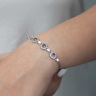 Gümüş Mistik Topaz Taşlı Bileklik Gümüş Mistik Topaz Taşlı Bileklik