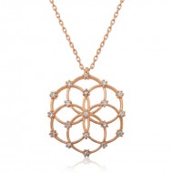 Gümüş Rose Yaşam Çiçeği Kolye Gümüş Rose Yaşam Çiçeği Kolye