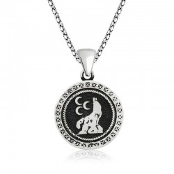 Gümüş Üç Hilal Kurt Kolye Gümüş Üç Hilal Kurt Kolye