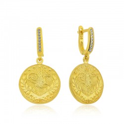 Gümüş Reşat Detaylı Mengeçli Küpe Gümüş Reşat Detaylı Mengeçli Küpe