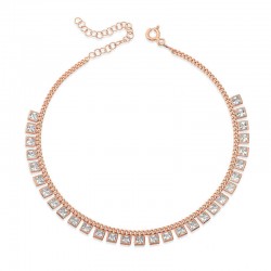 Gümüş Zirkon Taşlı Rose Halhal Gümüş Zirkon Taşlı Rose Halhal