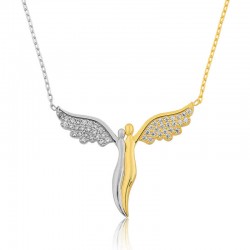 Gümüş Kanatlı Melekler Bayan Kolye Gümüş Kanatlı Melekler Bayan Kolye
