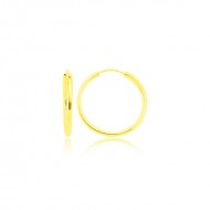 Gümüş Altın Kaplama Halka Küpe Gümüş Altın Kaplama Halka Küpe