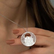 Gümüş Yaşam Çiçeği Kolye Gümüş Yaşam Çiçeği Kolye