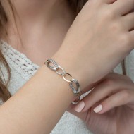 Gümüş İki Renkli Uzay Yolu Bileklik Gümüş İki Renkli Uzay Yolu Bileklik