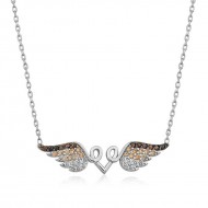 Gümüş Kanatlı Kalp Kolye Gümüş Kanatlı Kalp Kolye