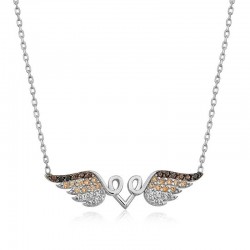 Gümüş Kanatlı Kalp Kolye Gümüş Kanatlı Kalp Kolye