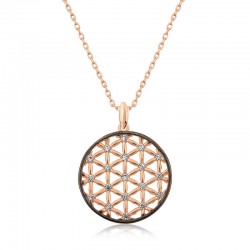 Gümüş Rose Yaşam Çiçeği Kolye Gümüş Rose Yaşam Çiçeği Kolye