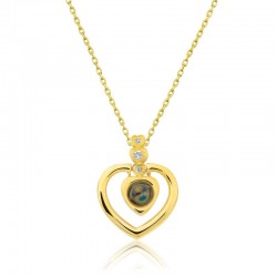 Gümüş Gold Kalp 100 Dilde Seni Seviyorum Kolye Gümüş Gold Kalp 100 Dilde Seni Seviyorum Kolye