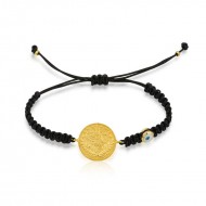 Gümüş Reşat Detaylı Makrome İpli Nazarlı Bileklik Gümüş Reşat Detaylı Makrome İpli Nazarlı Bileklik