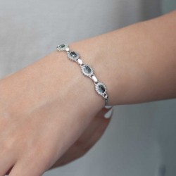 Gümüş Mistik Topaz Taşlı Bileklik Gümüş Mistik Topaz Taşlı Bileklik