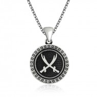 Gümüş Zülfikar Kılıcı Desenli Kolye Gümüş Zülfikar Kılıcı Desenli Kolye