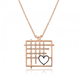 Gümüş Rose Parmaklıklar Arasındaki Aşk Kolye Gümüş Rose Parmaklıklar Arasındaki Aşk Kolye