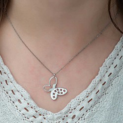 Gümüş Kelebek Bayan Kolye Gümüş Kelebek Bayan Kolye