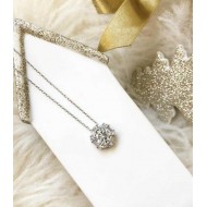 Gümüş Buz Beyazı Baget Taşlı Bayan Kolye Gümüş Buz Beyazı Baget Taşlı Bayan Kolye