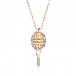 Gümüş Rose Tenis Raketi Bayan Kolye Gümüş Rose Tenis Raketi Bayan Kolye