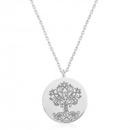 Gümüş Hayat Ağacı Bayan Kolye Gümüş Hayat Ağacı Bayan Kolye