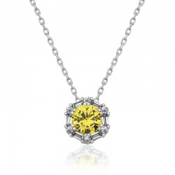 Gümüş Buğday Sarısı Baget Taşlı Bayan Kolye Gümüş Buğday Sarısı Baget Taşlı Bayan Kolye