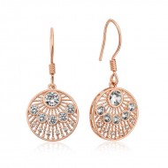 Gümüş Rose Etnik Desenli Bayan Küpe Gümüş Rose Etnik Desenli Bayan Küpe