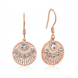 Gümüş Rose Etnik Desenli Bayan Küpe Gümüş Rose Etnik Desenli Bayan Küpe