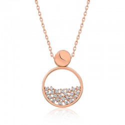 Gümüş Rose Çiğ Damlası Bayan Kolye Gümüş Rose Çiğ Damlası Bayan Kolye