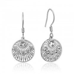 Gümüş Etnik Desenli Bayan Küpe Gümüş Etnik Desenli Bayan Küpe