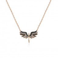 Gümüş Rose Mikail Meleği Bayan Kolye Gümüş Rose Mikail Meleği Bayan Kolye