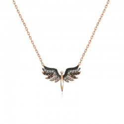 Gümüş Rose Mikail Meleği Bayan Kolye Gümüş Rose Mikail Meleği Bayan Kolye