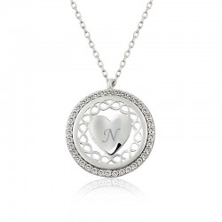 Gümüş Kişiye Özel Sonsuz Kalp Bayan Kolye