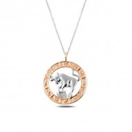 Gümüş Rose Boğa Burcu Kolye Gümüş Rose Boğa Burcu Kolye