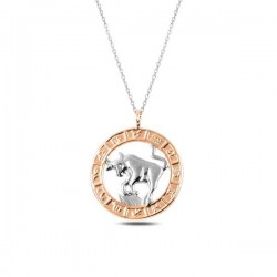 Gümüş Rose Boğa Burcu Kolye Gümüş Rose Boğa Burcu Kolye