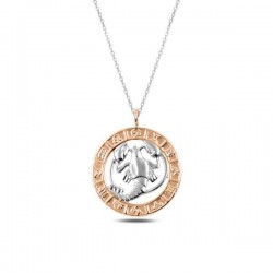 Gümüş Rose Yengeç Burcu Kolye