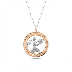 Gümüş Rose Başak Burcu Kolye Gümüş Rose Başak Burcu Kolye