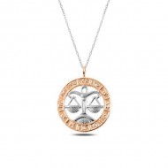 Gümüş Rose Terazi Burcu Kolye Gümüş Rose Terazi Burcu Kolye