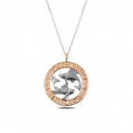 Gümüş Rose Balık Burcu Kolye Gümüş Rose Balık Burcu Kolye