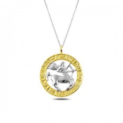 Gümüş Gold Yay Burcu Kolye Gümüş Gold Yay Burcu Kolye