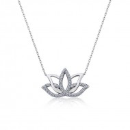 Gümüş Lotus Çiçeği Kolye Gümüş Lotus Çiçeği Kolye